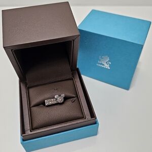 🇨🇦 Birks Disney Mickey Mouse Sterling Silver & Marcasite Gemstone Ring